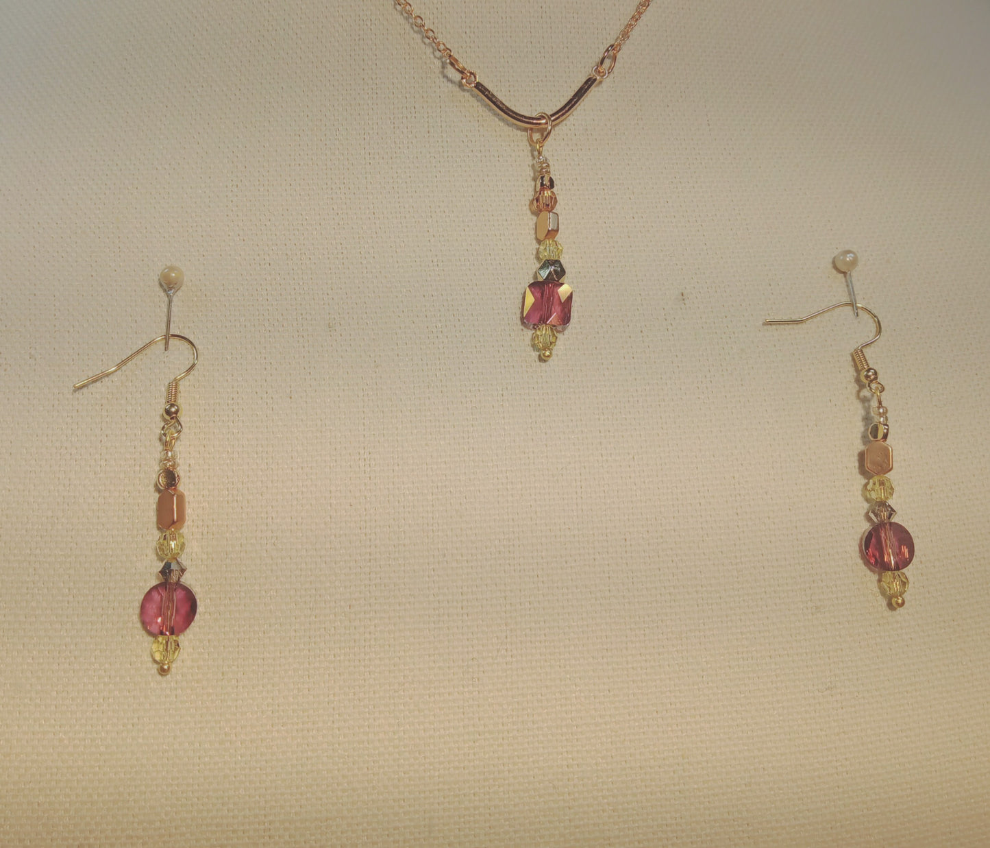 8501 Lilac Shadow Swarovski Crystal Necklace Earrings Set