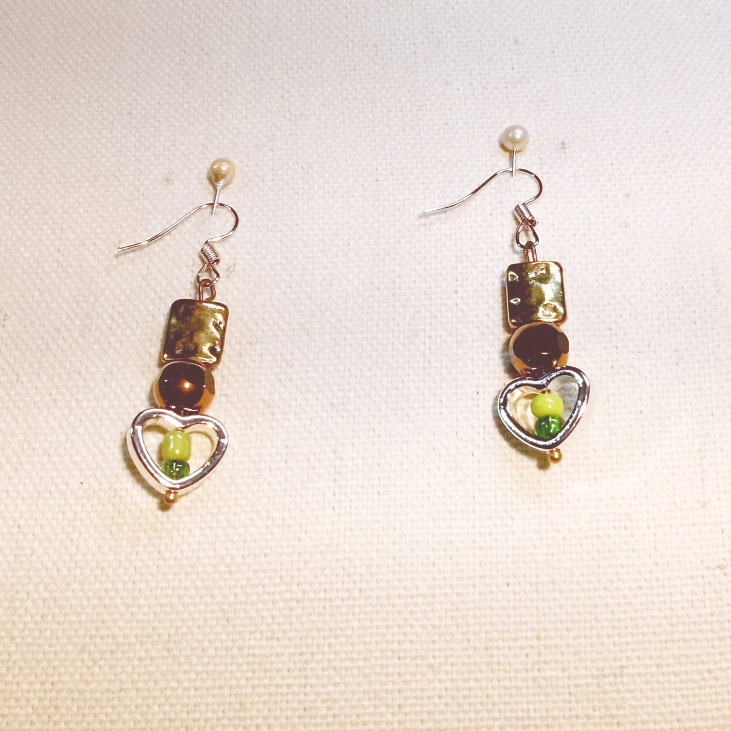 8705 Czech Golden Contour Earrings