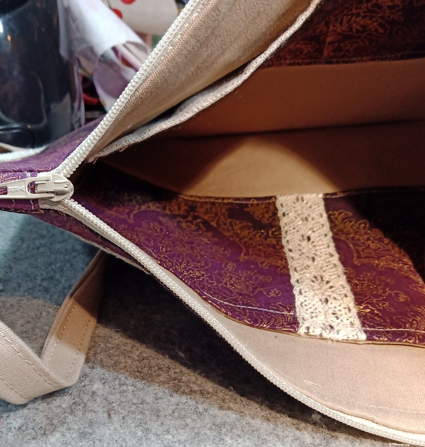 9508 Wine Color Clutch Bag