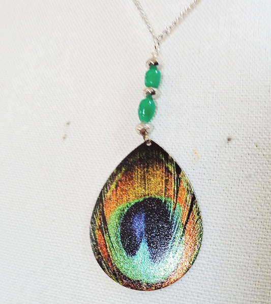 1409 Peacock's Feather Necklace