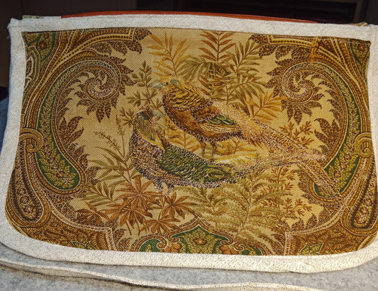 9503 Golden Love Birds Clutch Bag